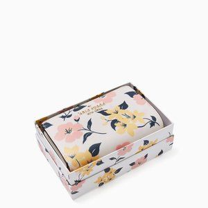 Kate Spade Staci Lily Blooms Boxed Medium Compact Bifold Wallet